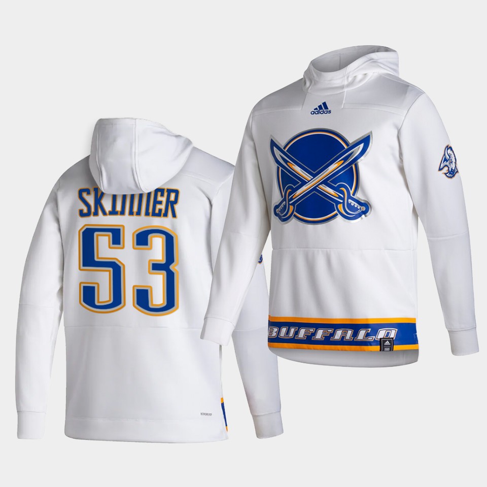 Men Buffalo Sabres #53 Skinner White NHL 2021 Adidas Pullover Hoodie Jersey->buffalo sabres->NHL Jersey